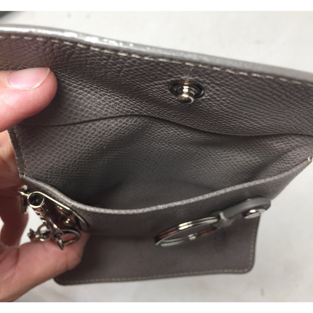 TOD'S 5 Key Keyholder Wallet - Beige/Gray Pebbled Leather - Picture 9 of 10